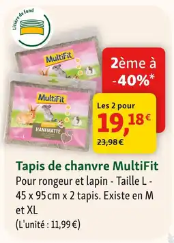 Maxi Zoo Multifit tapis de chanvre offre