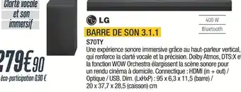 Proxi Confort Lg barre de son 3.1.1 offre