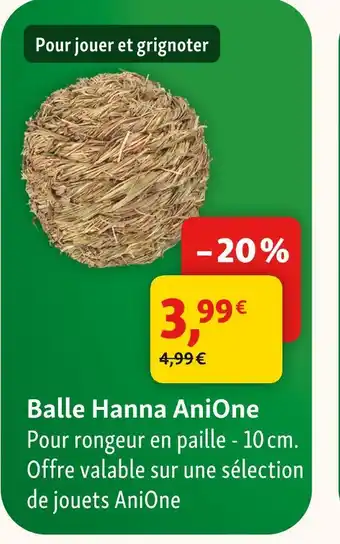 Maxi Zoo Anione balle hanna offre