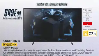 Proxi Confort Samsung tv qled 4k offre