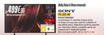 Proxi Confort Sony tv led 4k offre