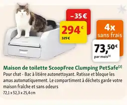 Maxi Zoo Petsafe maison de toilette scoopfree clumping offre