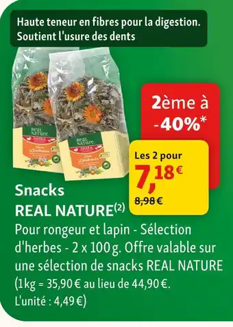 Maxi Zoo Real nature snacks offre