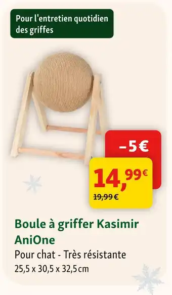 Maxi Zoo Anione boule à griffer kasimir offre