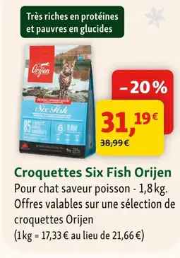 Maxi Zoo Orijen croquettes six fish offre