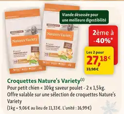 Maxi Zoo Nature's variety croquettes offre