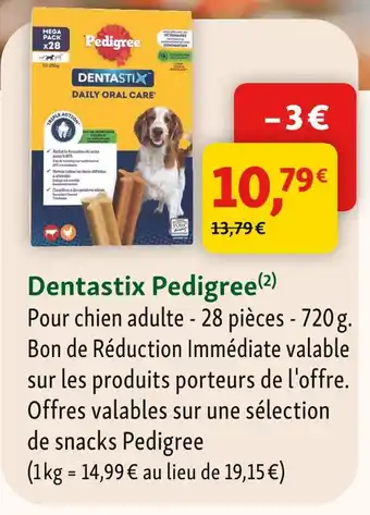 Maxi Zoo Pedigree dentastix offre