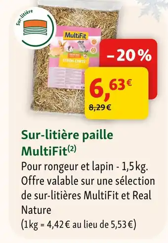 Maxi Zoo Multifit sur-litière paille offre