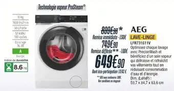 Proxi Confort Aeg lave-linge offre