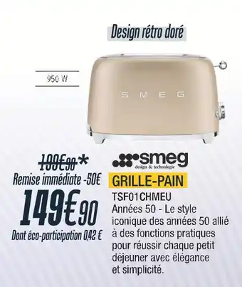 Proxi Confort Smeg grille-pain offre