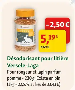 Maxi Zoo Versele-laga désodorisant pour litière offre