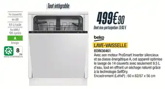 Proxi Confort Beko lave-vaisselle offre