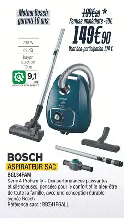 Proxi Confort Bosch aspirateur sac offre