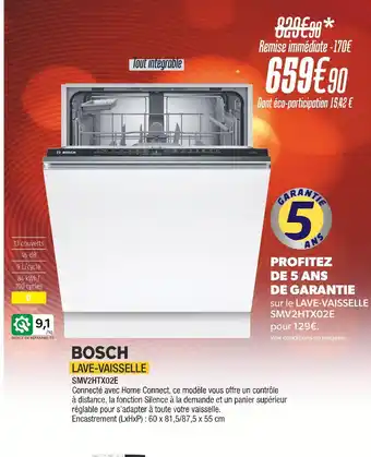 Proxi Confort Bosch lave-vaisselle offre