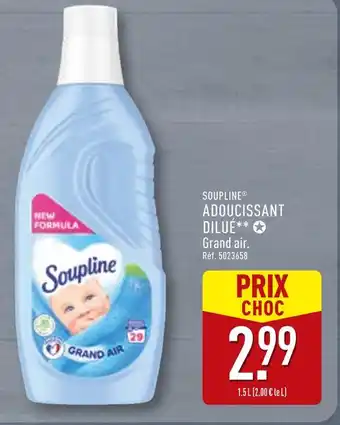 ALDI Soupline adoucissant dilué** ✪ offre