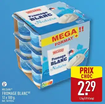 ALDI Milsani fromage blanc offre