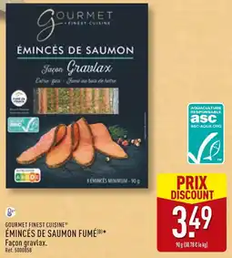 ALDI Gourmet finest cuisine émincés de saumon fumé offre