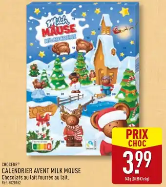 ALDI Choceur calendrier avent milk mouse offre
