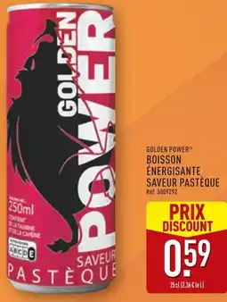 ALDI Golden power boisson énergisante saveur pastèque offre