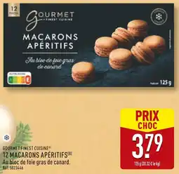 ALDI Gourmet finest cuisine 12 macarons apéritifs offre