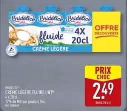 ALDI Bridélice crème légère fluide uht offre