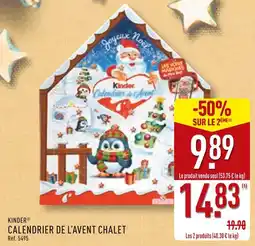 ALDI Kinder calendrier de l'avent chalet offre