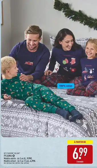 ALDI Up 2 fashion pyjama adulte offre