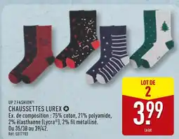 ALDI Up 2 fashion chaussettes lurex offre