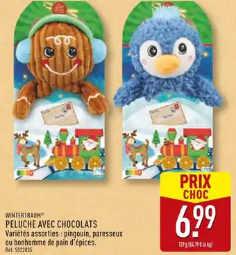 ALDI Wintertraum peluche avec chocolats offre
