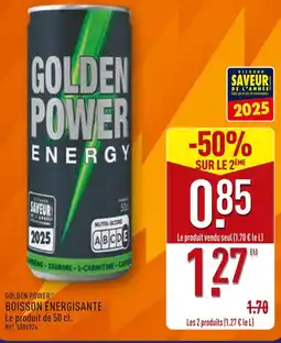 ALDI Golden power boisson énergisante offre