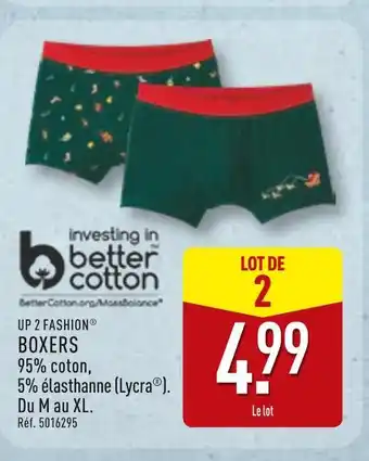 ALDI Up 2 fashion boxers offre