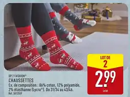ALDI Up 2 fashion chaussettes offre