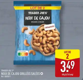 ALDI Trader joe’s noix de cajou grillées salées offre