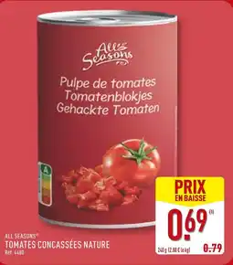ALDI All seasons tomates concassées nature offre