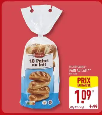 ALDI Les pâtissades pain au lait offre