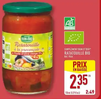 ALDI Simplement bon et bio ratatouille bio offre