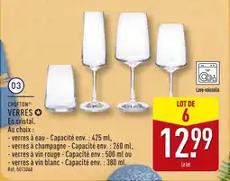 ALDI Crofton verres offre