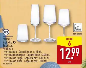 ALDI Crofton verres offre