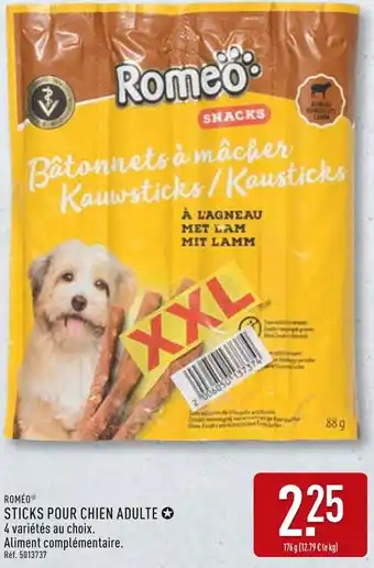 ALDI Roméo sticks pour chien adulte offre