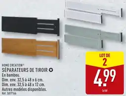 ALDI Home creation séparateurs de tiroir offre