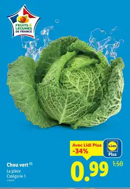 Lidl Chou vert offre