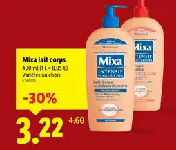 Lidl Mixa lait corps offre