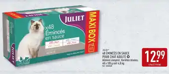 ALDI Juliet 48 émincés en sauce pour chat adulte offre