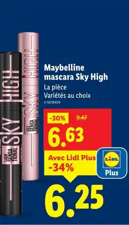 Lidl Maybelline mascara sky high offre