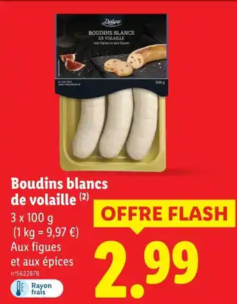 Lidl Deluxe boudins blancs de volaille offre