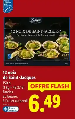 Lidl Deluxe 12 noix de saint-jacques offre