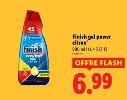 Lidl Finish gel power citron offre