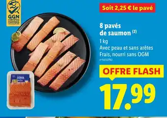 Lidl 8 pavés de saumon offre