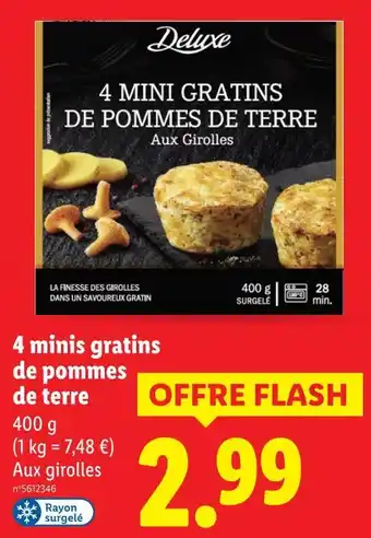 Lidl Deluxe 4 mini gratins de pommes de terre offre