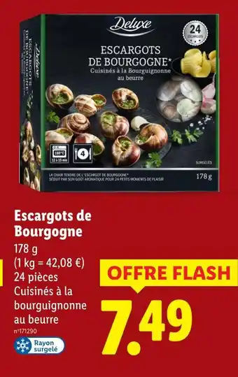 Lidl Deluxe escargots de bourgogne offre
